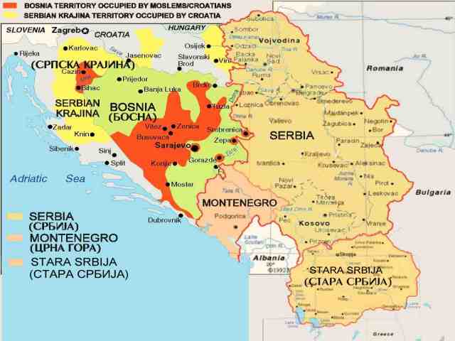 SERBIAN LANDS MAP
